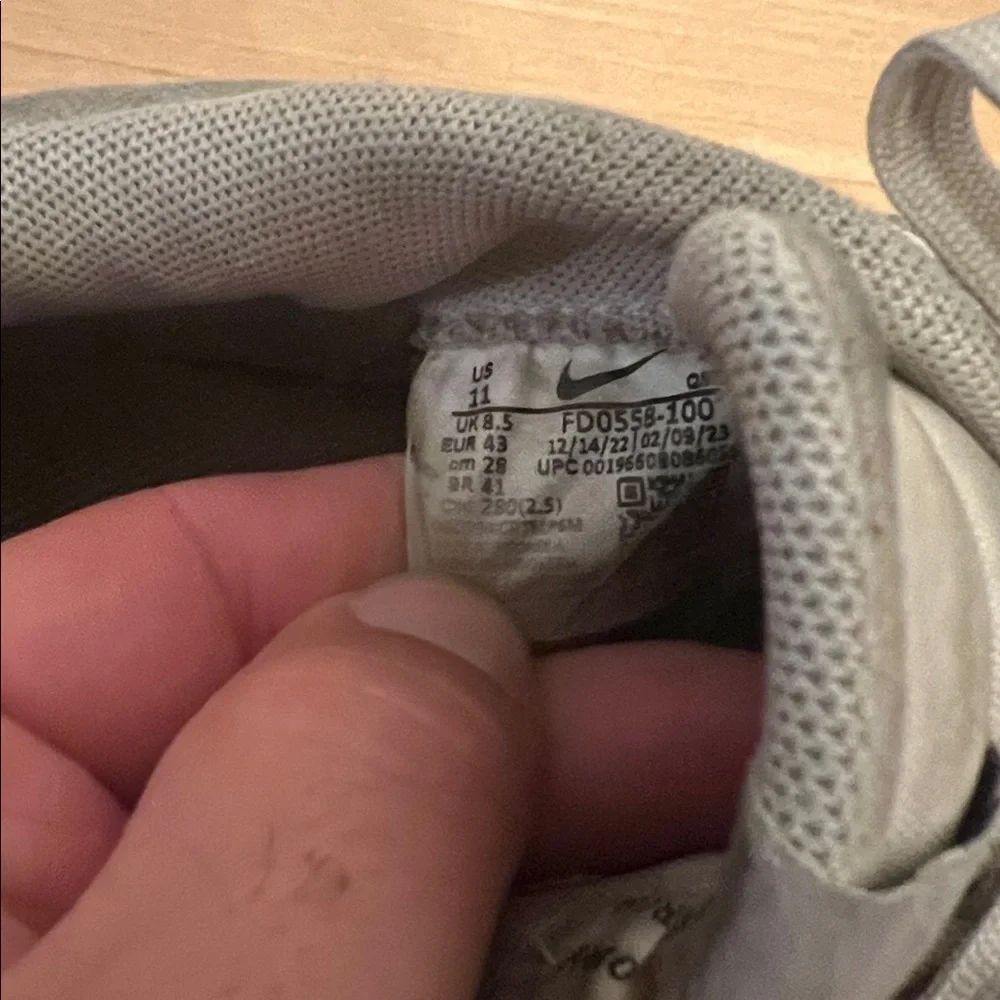Nike Gray and White Athletic Shoes